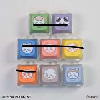 Chiikawa Korean Keycap Keychain – Sea Otter, Master, Kobon, Crab, and Flying Squirrel
