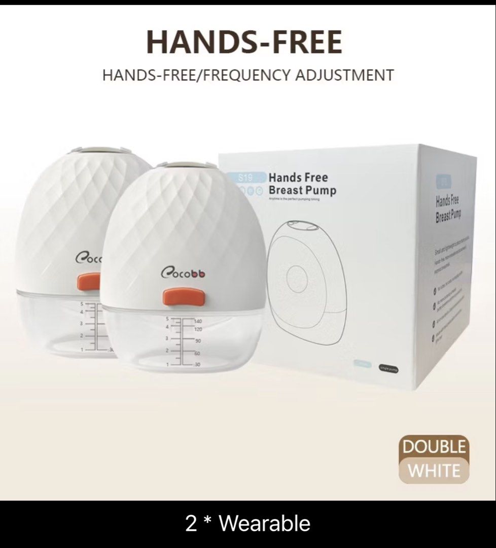 Cocobb Hands-Free Wearable Breast Pump (Category: Breastfeeding & Bottle Feeding) located in Guagua. Submitted by mm_online_shop (Listing ID 1422830760, Image 1). Description: Cocobb hands-free breast pump offers frequency adjustment and 9 gear modes for lactation, massage, and milk absorption. It's designed for painless breast suction and wearing invisibility. This 3.0 era pump is portable and easy to disassemble. It features a powerful motor fo