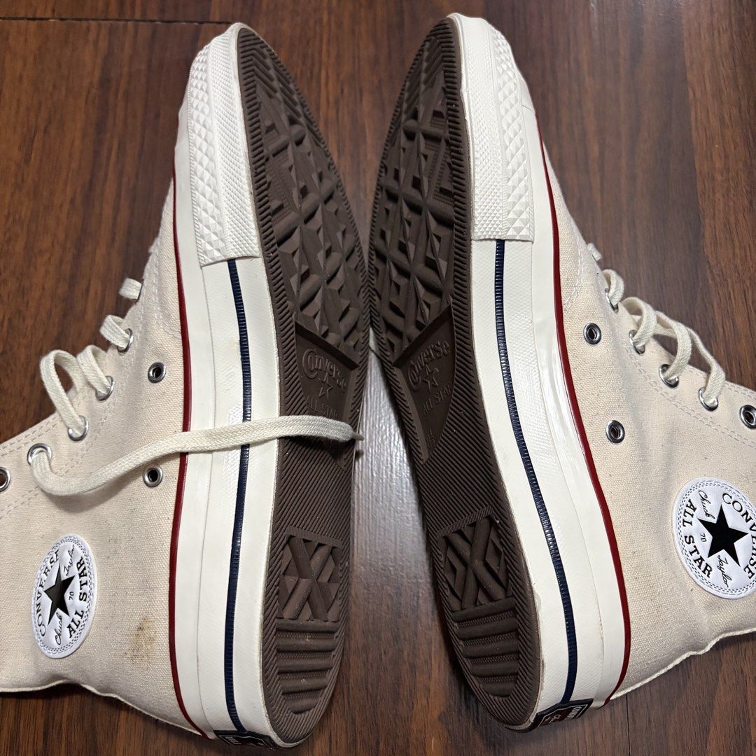 Converse Chuck 70 Men's Sneakers - Parchment (Category: Sneakers) located in Quezon City. Submitted by grayway (Listing ID 1422732406, Image 2). Description: Converse Chuck 70 Men's Sneakers - Parchment 🏷️Selling Price: Php 3000 📏 Size: US Men's 8.5 / EU 42 / 27 cm 👉RFS: For decluttering ❗️Item is used only once. No issues. 📍Tandang Sora, Quezon City 🚚 For shipping through Grab or LBC ONLY. (buyer pays for the shipping fee) 💳 Payment Mode: 