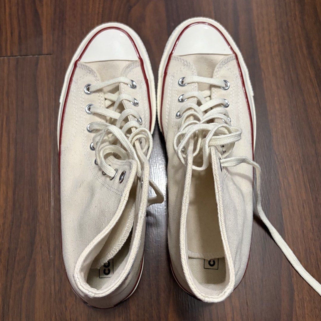 Converse Chuck 70 Men's Sneakers - Parchment (Category: Sneakers) located in Quezon City. Submitted by grayway (Listing ID 1422732406, Image 3). Description: Converse Chuck 70 Men's Sneakers - Parchment 🏷️Selling Price: Php 3000 📏 Size: US Men's 8.5 / EU 42 / 27 cm 👉RFS: For decluttering ❗️Item is used only once. No issues. 📍Tandang Sora, Quezon City 🚚 For shipping through Grab or LBC ONLY. (buyer pays for the shipping fee) 💳 Payment Mode: 