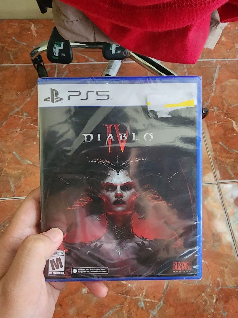 Diablo IV - PS5 (Category: PlayStation) located in Quezon City. Submitted by kurtmilitante (Listing ID 1422822114, Image 1). Description: - Diablo IV for PlayStation 5 - Still sealed in original packaging - Features epic battles and an expansive world - Mature rating (M).