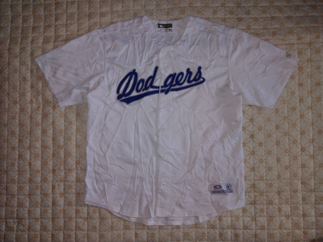 Dodgers Baseball Jersey large-xl (Category: Tshirts & Polo Shirts ) located in Zamboanga. Submitted by zhumhazhav (Listing ID 1422753410, Image 1). Description: - Dodgers baseball jersey - Size lare on tag - Features: Blue team name across the chest - Design: Button-up front, short sleeves - Brand: True Fan Series, inspired by All Stars - Origin: Made in China - Condition good to excellent - Color rate 9.5/10 - See all photos for details 850+ship
