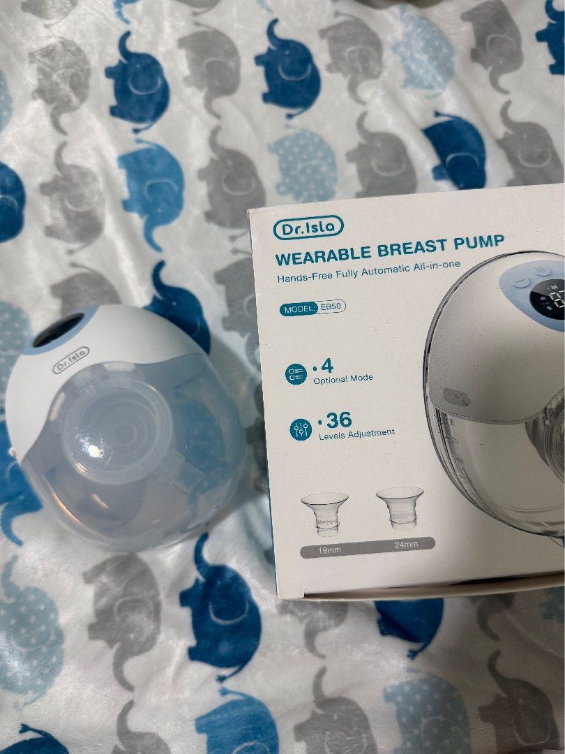 Dr. Isla Wearable Breast Pump - EB50 (Category: Breastfeeding & Bottle Feeding) located in Lipa City. Submitted by abbyjahzest (Listing ID 1422800471, Image 1). Description: Used 3x only RFS: Hindi na po nagagamit Complete parts po .