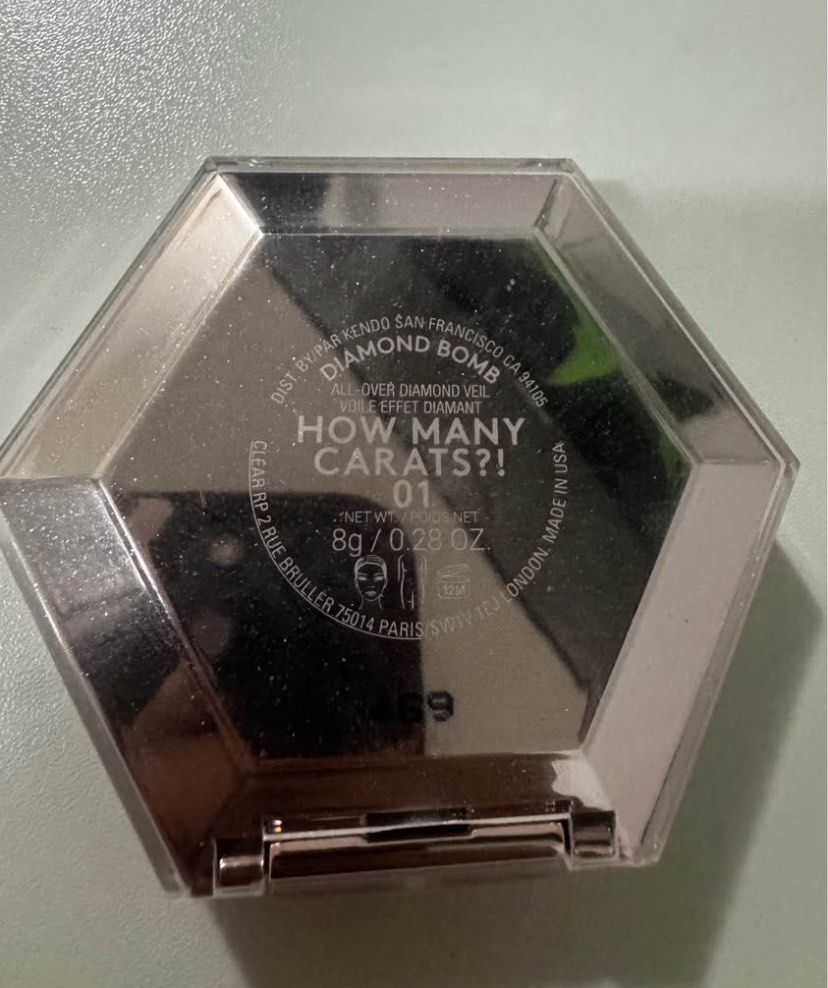 Fenty Beauty Diamond Bomb Highlighter (Category: Makeup) located in Quezon City. Submitted by cheerupbby (Listing ID 1422903500, Image 3). Description: Paid around 60 cad for this and barely used. Will ship when I get back home to the Philippines in October/November 2026. Note: I will only bring what is SOLD. 📍 QC.