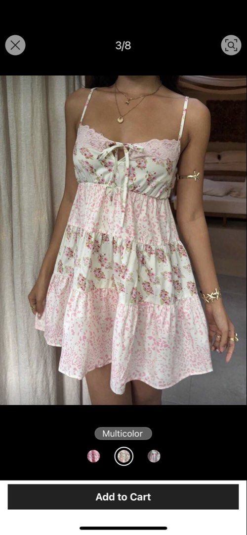Floral Print Mini Dress (Category: Dresses) located in Bocaue. Submitted by catherine.declutters (Listing ID 1422786275, Image 3). Description: - Worn once, no damages - This is already discounted though still slightly negotiable Pm for more questions .