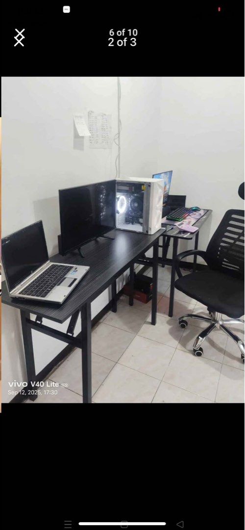 Foldable computer table (Category: Desktops) located in Manila. Submitted by kellychz (Listing ID 1422716542, Image 2). Description: Foldable computer table ♥️ maganda Quality ♥️ matibay ♥️ brand new Cod or gcash.