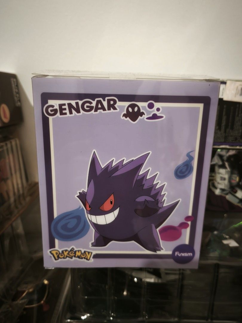 Funism Pokemon Gengar Figure (Category: Figurines & Statues) located in Makati City. Submitted by jetpiraterecords (Listing ID 1422820544, Image 3). Description: - Funism Gengar figure - Dynamic pose - Comes in original packaging - Great for Pokemon fans and collectors - Includes box with product information.