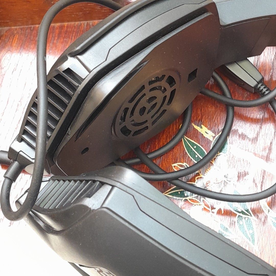 Beexellence Gaming Headphones with Mic (Category: Headphones & Headsets) located in Las Pinas. Submitted by 84vintage (Listing ID 1422830717, Image 2). Description: Popular Gaming headphone GM-5 with a black and blue design. Features a built-in microphone and USB connection. Includes a volume control on the cable. Looks unused but with minor issues on the foam due to storage. Tested with no functional issues. Excellent sound and Bass. Freebie of 