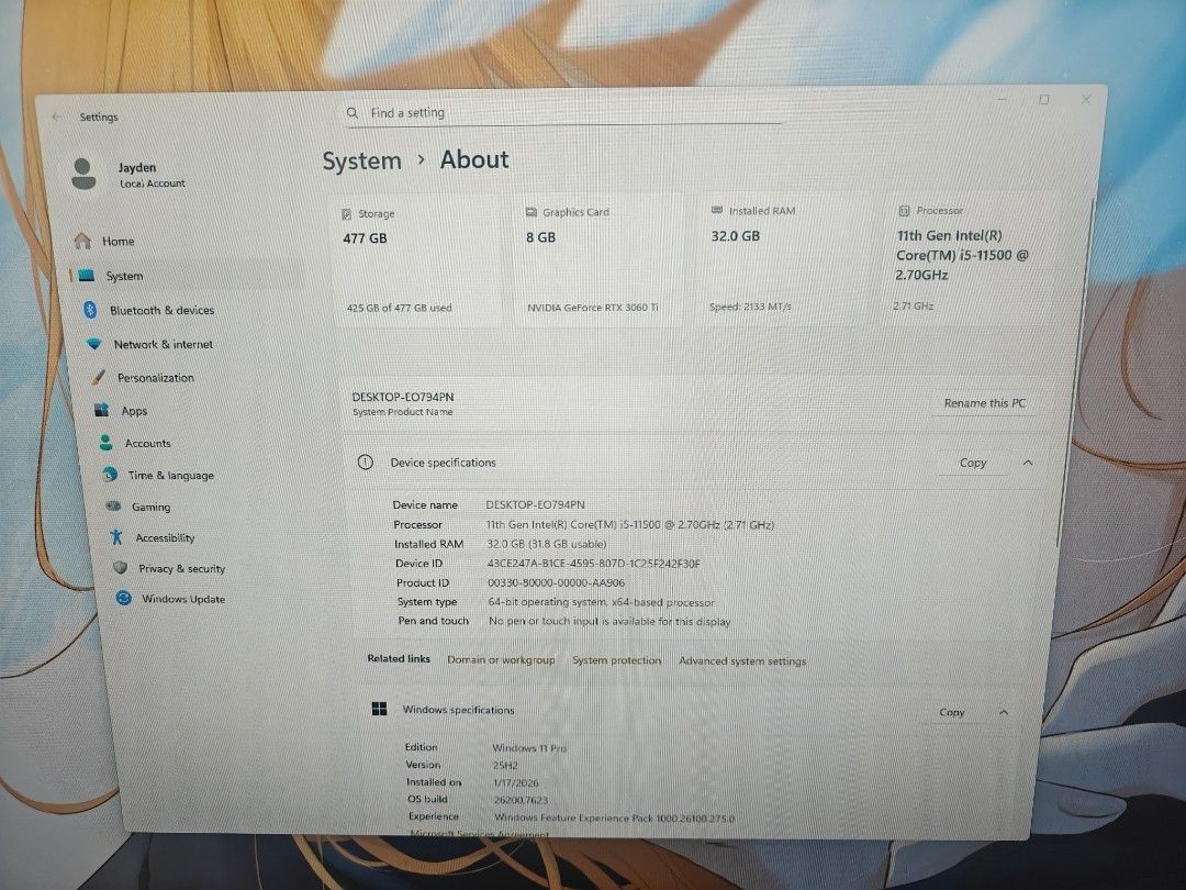 Gaming PC - Intel i5-1150065606299648515110