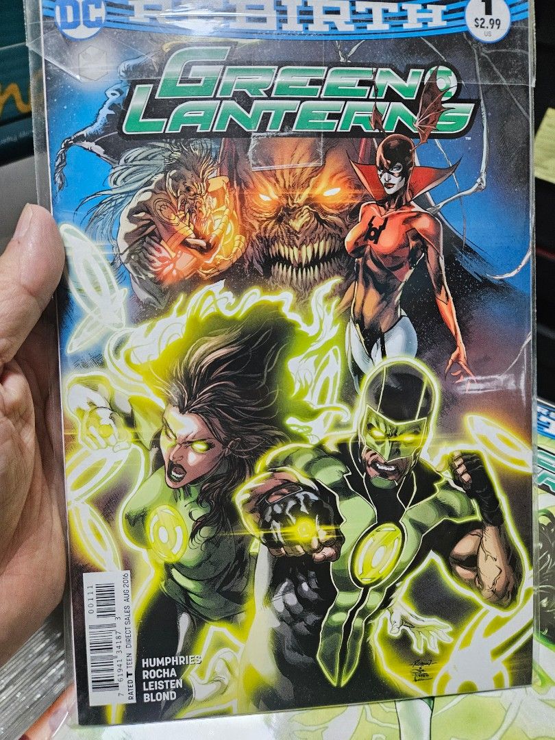 Green Lanterns Rebirth Comic Book Set (Category: Comics & Manga) located in Taguig. Submitted by gowilliam.767 (Listing ID 1422804413, Image 2). Description: - Green Lantern: Rebirth comic book set (Issues 1-5) - Features iconic Green Lantern characters - Published by DC Comics - Perfect for collectors and fans - Each issue originally priced at $2.99 mop gcash prior to pickup.