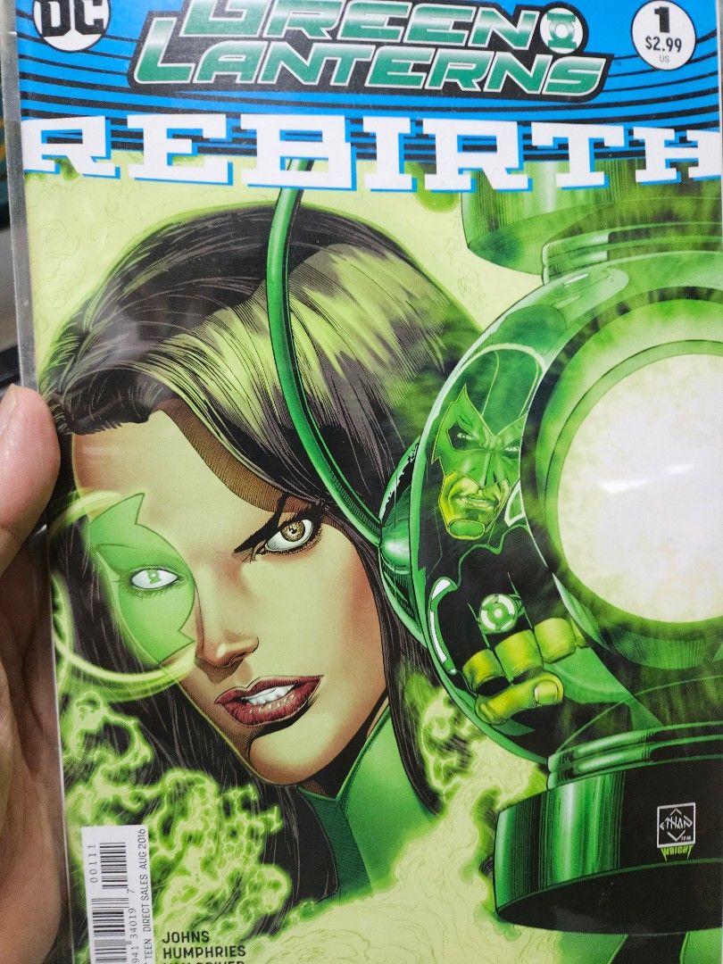 Green Lanterns Rebirth Comic Book Set (Category: Comics & Manga) located in Taguig. Submitted by gowilliam.767 (Listing ID 1422804413, Image 1). Description: - Green Lantern: Rebirth comic book set (Issues 1-5) - Features iconic Green Lantern characters - Published by DC Comics - Perfect for collectors and fans - Each issue originally priced at $2.99 mop gcash prior to pickup.