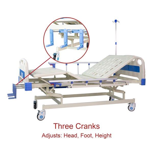 Hospital Bed 3-Crank with Egg Foam (Category: Medical Supplies & Tools) located in Pasig City. Submitted by declutterbyjade (Listing ID 1422715239, Image 3). Description: Bought Dec 19! Used for less than 2 months. Comes with egg foam, leather mattress, bedside table, and IV stand Check gdrive here for actual look of the bed (headboard is disassembled for now) and its condition (yung pag taas baba ng sa ulo, paanan, pati po ng height) https://dri