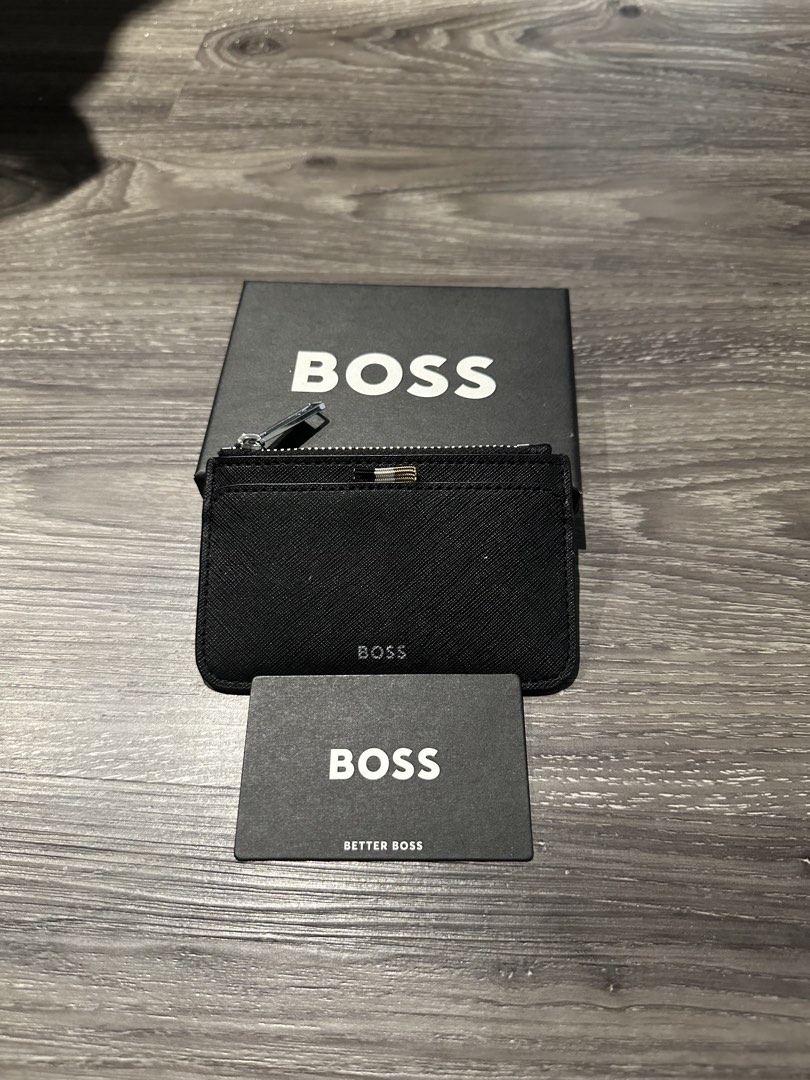Hugo Boss Cardholder with Zip, Luxury, Bags & Wallets on Carousell