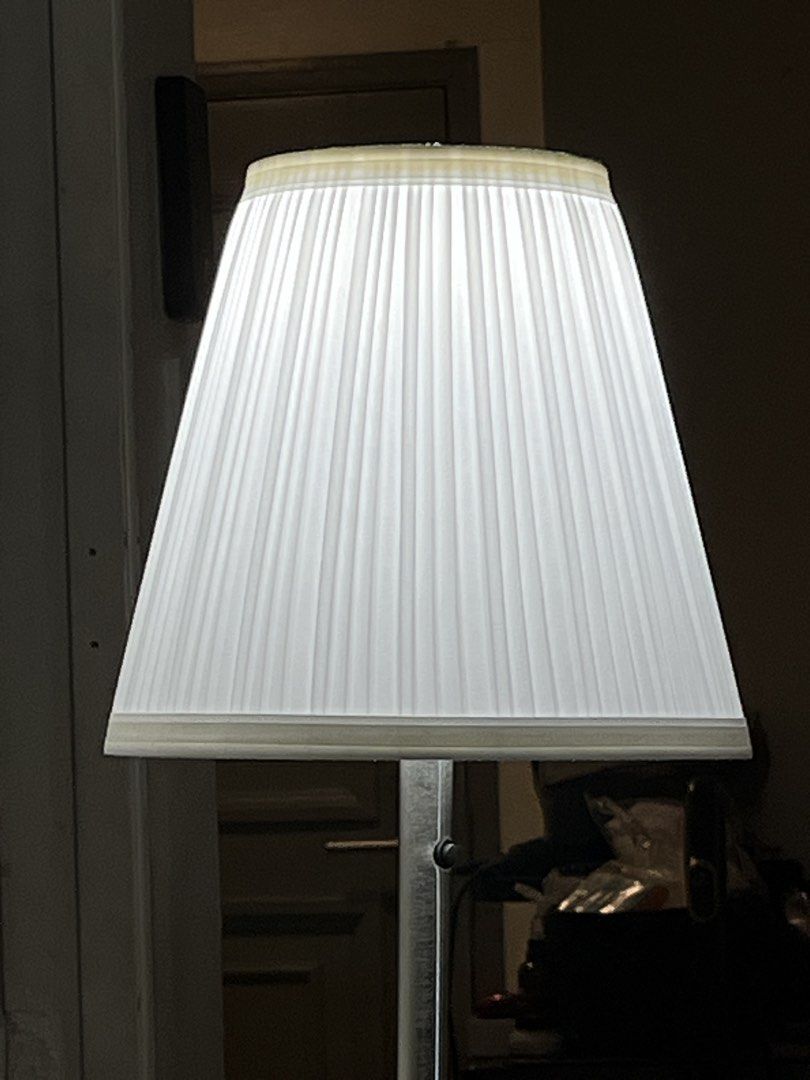 Ikea Pleated Shade 19cm (Category: Lighting) located in San Juan City. Submitted by simpleperfection (Listing ID 1422866088, Image 1). Description: Never been used, came with the arstid lamp. I also have a skottorp in light gray same size.
