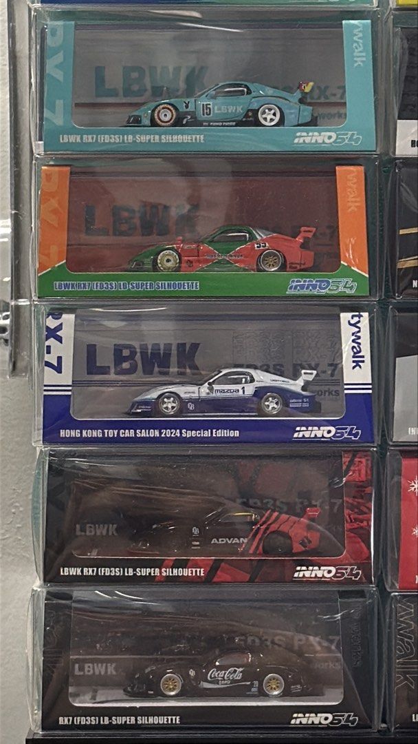 INNO64 LBWK RX7 (FD3S) Diecast Model Cars Set of 5, Hobbies & Toys ...