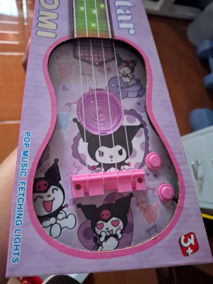 Kuromi Music Guitar with Lights and Sound, Hobbies & Toys, Music ...
