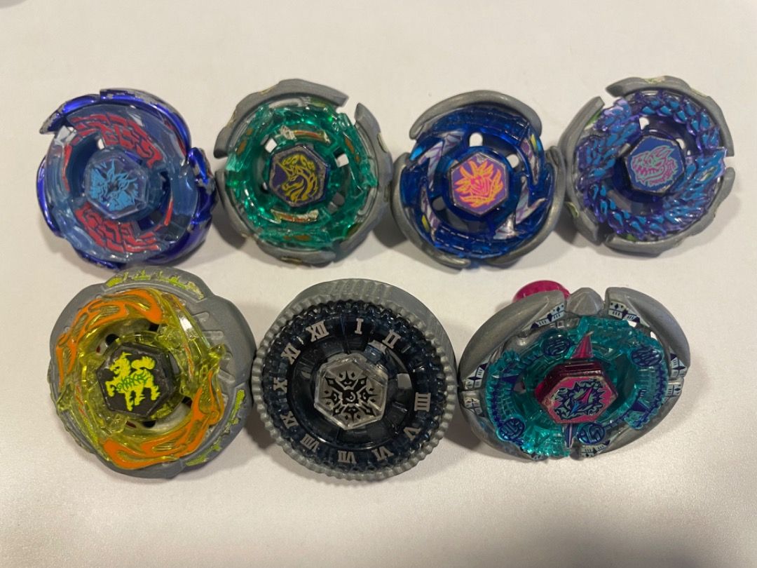 Metal Fight Beyblade collection (read description) (Category: Action & Battle Toys) located in Caloocan City. Submitted by clonedbricks (Listing ID 1422790864, Image 3). Description: *REPRICED* Metal Fight Beyblade collection! *AVAILABLE* - Dark Wolf - P399 - Rock Leo - P499 (BIB) - Flame Byxis - P699 - Gen 1 Light Launchers - P99-199 each - Launcher Grip (Black) - P399 - Metal Face - P499 take both Located in BGC Lalamove or J&T ok if covered by