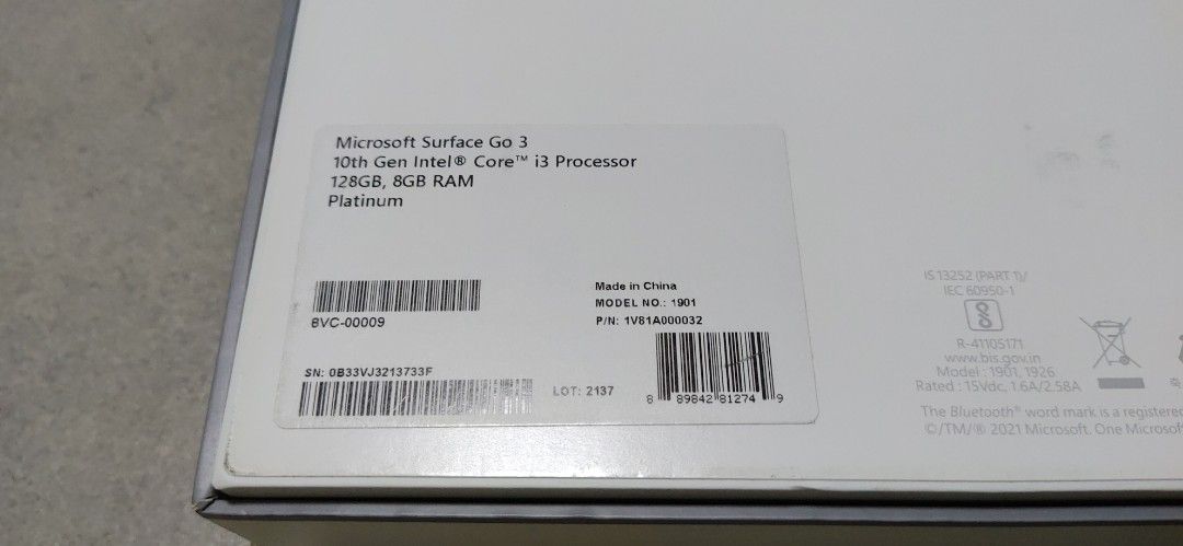 Microsoft Surface Go 3 - i3 8GB RAM412457631409786885