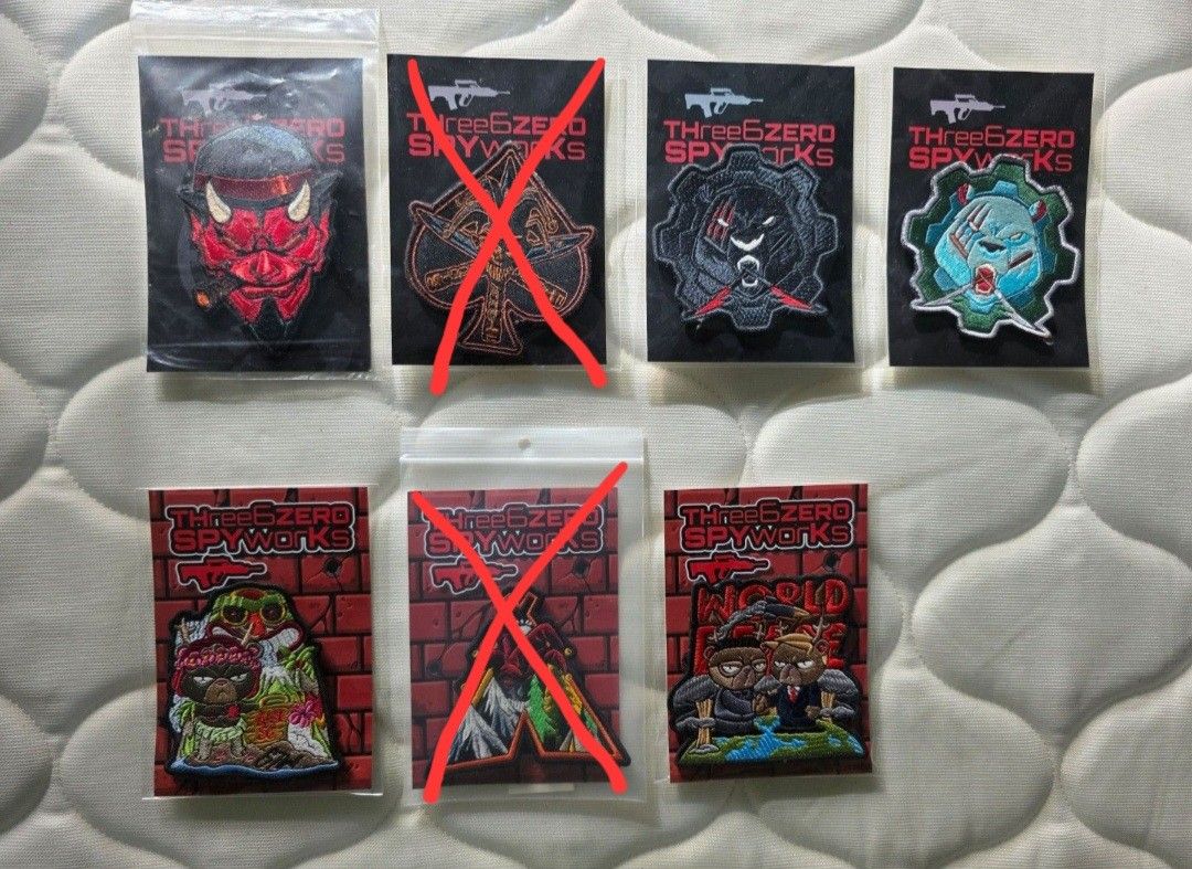 Morale Patch (Category: Vintage Collectibles) located in Singapore. Submitted by oldmannegoy (Listing ID 1405320192, Image 1). Description: Strato Gears LAT Life's A Trail GTW Trump Kim Summit Top Row $25 each Bottom Row $35 each Whole set $100.