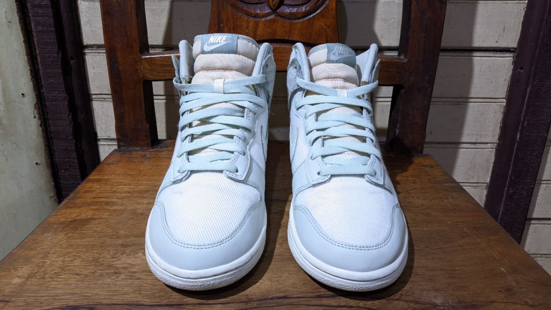 Nike Dunk High "Plaid Teal" (Category: Sneakers) located in Manila. Submitted by carlo_cho (Listing ID 1422854328, Image 2). Description: Nike Dunk High "Plaid Teal" - In good condition, only used for a few times (I think not more than 10x) - RFS: Not using it anymore - Price: 2,000 - Can do meetups in any MRT Stations - Shipping @ buyer's expense.