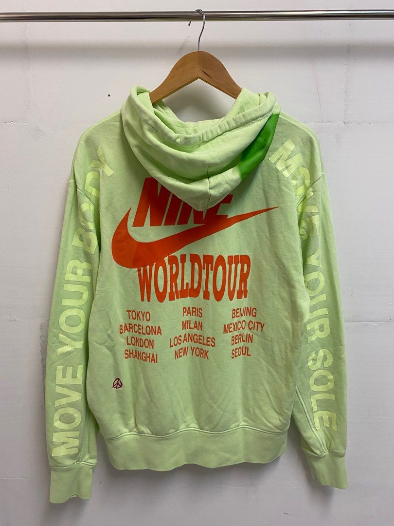 nike world tour hoodie green