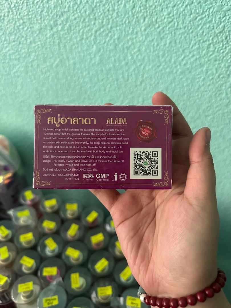 Original Big Alada Soap 160g with QR code (Category: Bath) located in Makati City. Submitted by cesannebeautyandscents (Listing ID 1422794495, Image 3). Description: ✨ ALADA SOAP 160g – ORIGINAL & TIME-TESTED BEAUTY SOAP ✨ Looking for a soap that’s effective, affordable, and trusted for years? Alada Soap 160g is your go-to daily soap for cleaner, brighter, and healthier-looking skin 🧼✨ 🌿 Why choose Alada Soap? ✔️ Helps improve the appearance of