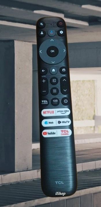 ORIGINAL REMOTE Control RC813 with voice command FOR TCL SMART,ANDROID and GOOGLE TV (Category: TV Parts & Accessories) located in Manila. Submitted by ishop.ishop (Listing ID 1422818896, Image 1). Description: - Genuine TCL RC813 Remote Control - Dedicated buttons for Netflix, Prime Video, Web, WeTV, YouTube, and TCL Channel - Textured finish for better grip - Includes all standard navigation and volume controls - Requires 2 AAA batteries (not i