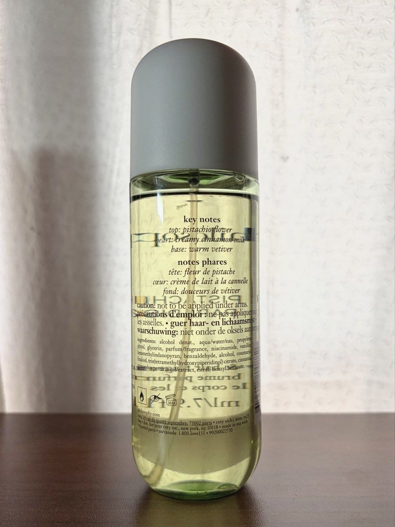 Philosophy Pistachio Paradise 236ml (Category: Fragrance & Deodorants) located in Manila. Submitted by ceescake (Listing ID 1422762929, Image 2). Description: for sale! philosophy pistachio paradise body mist (authentic) — 236ml bottle — see photo for fragrance notes — selling for ₱2,500 loc: tondo manila shipping via jnt or lalamove.