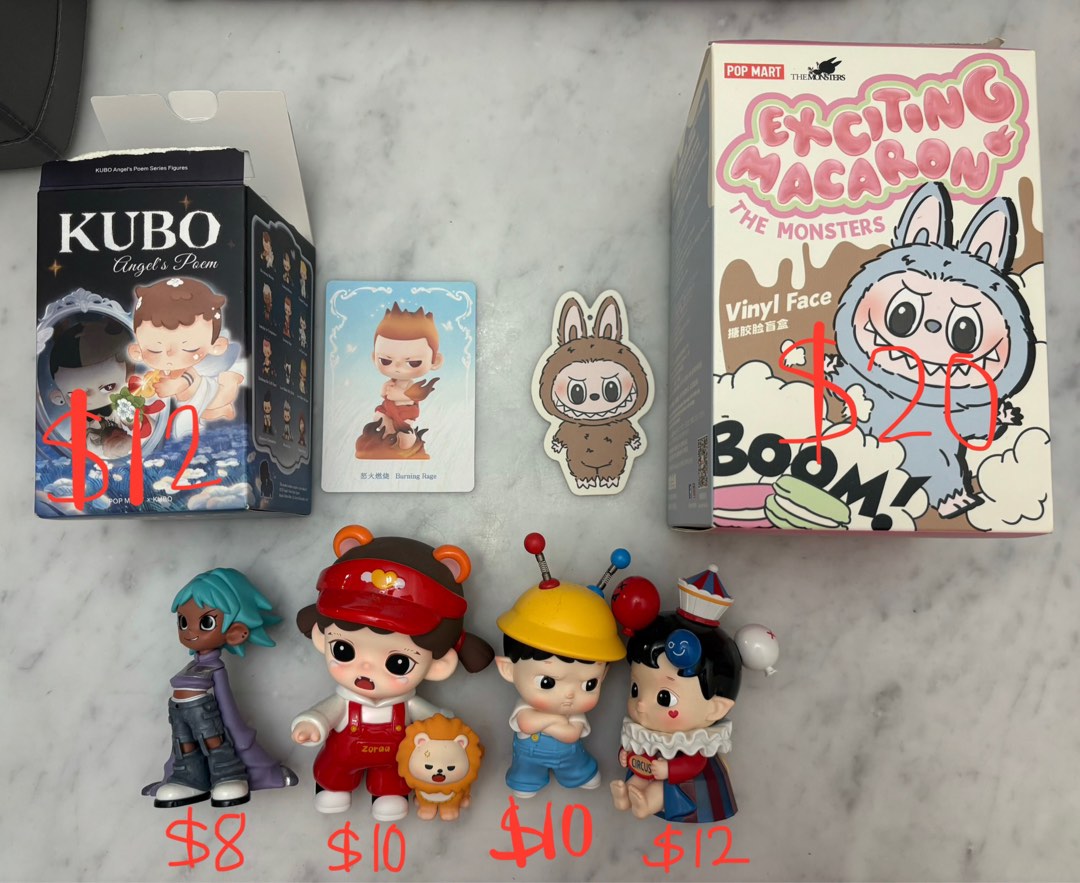 [CLEARANCE SALE] Pop mart Labubu, Haci pupu, Kubo, Little Peach Riot ...