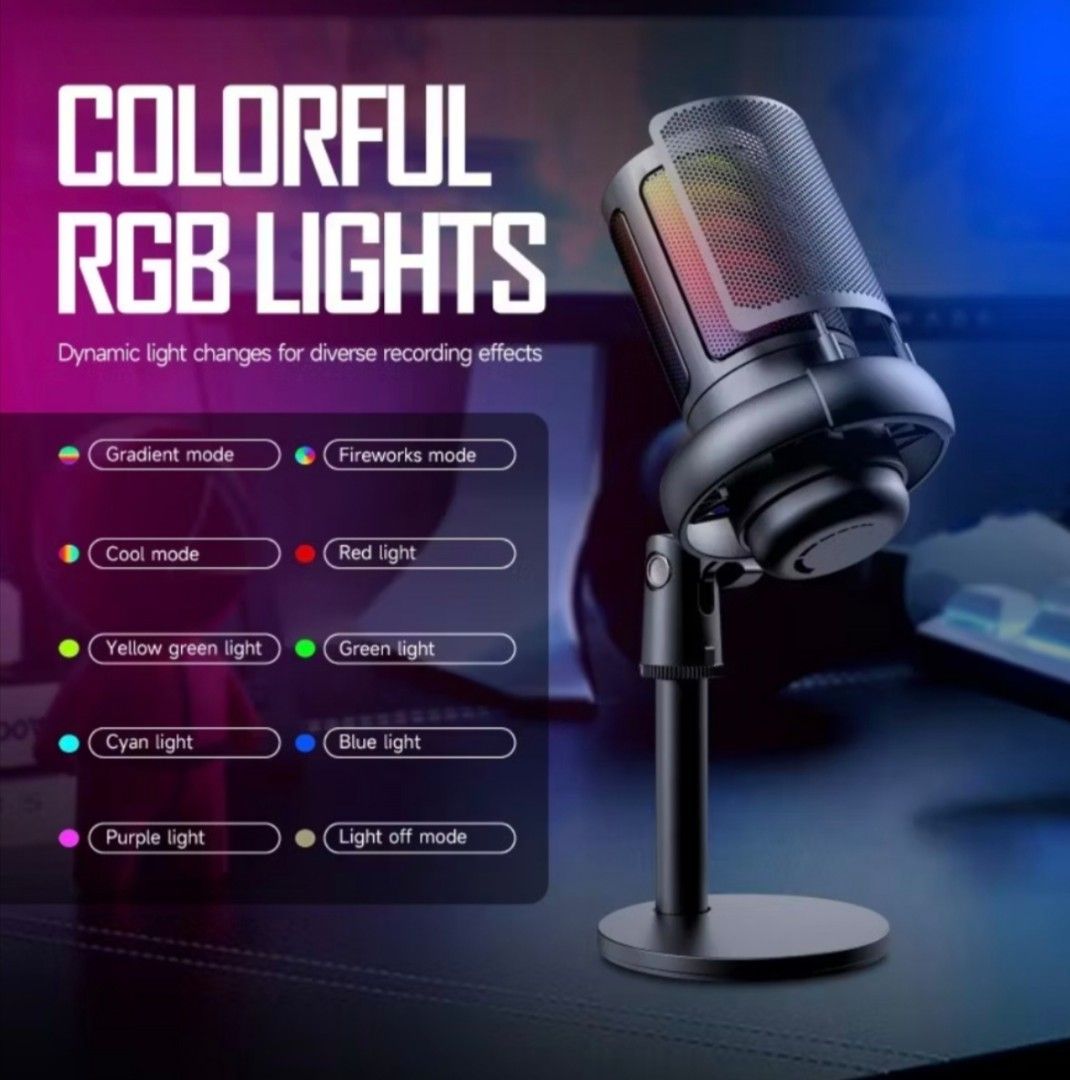 RGB USB Microphone with Dynamic Lighting65561409140353111