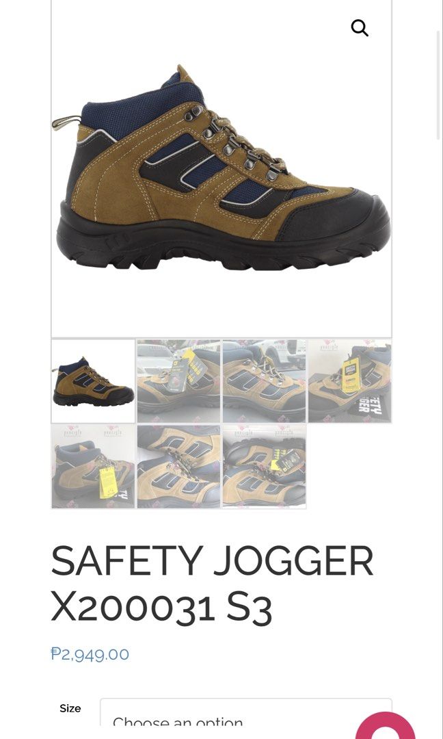 SAFETY JOGGER SHOES (Category: Boots) located in Manila. Submitted by everythingprettyyy (Listing ID 1422797481, Image 2). Description: -perfect for hiking - unisex -orig price almost 3k .