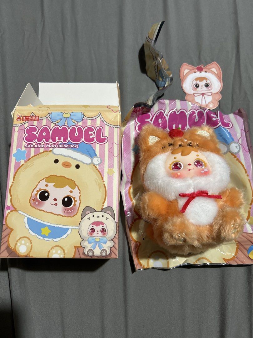 Samuel Cute Pet Theater Mini Plush Blind Box - Fox (Category: Designer & Blind Box Toys) located in San Juan City. Submitted by justarandomthing (Listing ID 1422885337, Image 1). Description: - Fox - Includes original box, card and plush pendant - RFS: Not my prio - Open to trade with Panda/Siamese/Baby Elephant from same series MOP: Gcash/Maya/Maribank MOD (within Metro Manila only): Grab/Lalamove (buyer will pay).