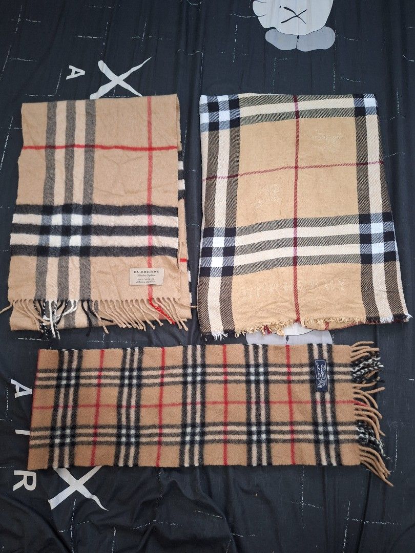 Set of Burberry Scarf (Category: Scarves) located in Puerto Princesa. Submitted by jercksthrift (Listing ID 1422720419, Image 1). Description: set of Burberry scarf all in excellent condition need wash item is thrifted/ukay.