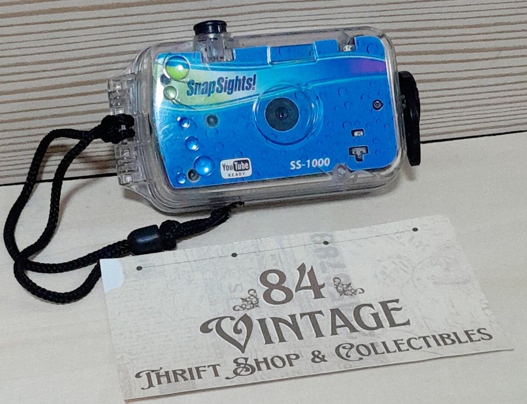 Snap Sights SS-1000 Underwater Camera (Category: Cameras) located in Las Pinas. Submitted by 84vintage (Listing ID 1422750256, Image 1). Description: Snap Sights SS-1000 underwater camera. Uses AAA batteries and tested WORKING. Comparable to the overhyped Kodjakk Ccharmera. It has a small negligible crack on the uw casing but you can still use it in a drizzle. Sold As is only. Actual photos posted. Please examine them carefully as they are part o