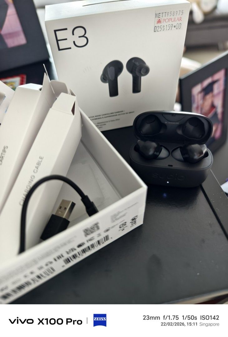 Sudio E3 Wireless Earbuds - Black