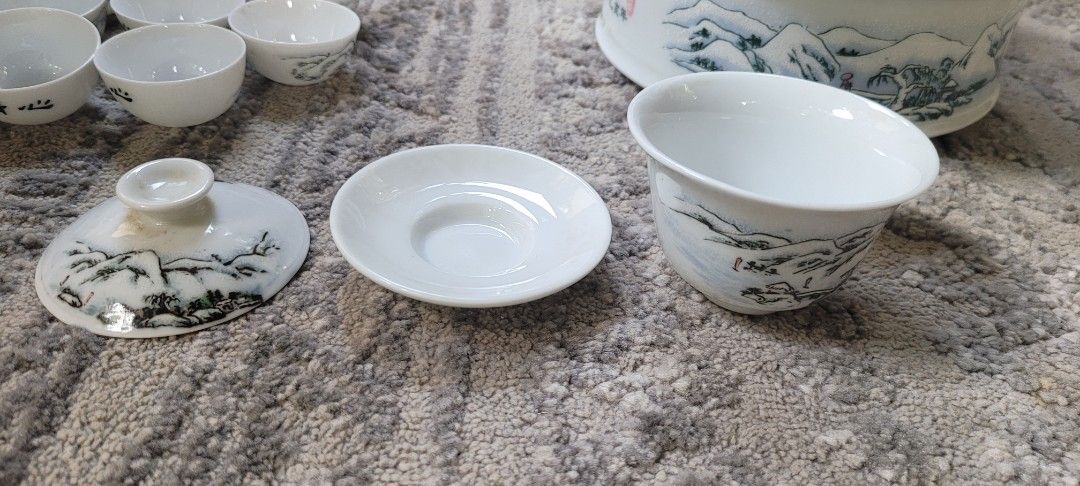 Tea Set (Category: Coffee & Tea Tableware) located in Sablan. Submitted by gongonshelley12 (Listing ID 1422897913, Image 3). Description: 👉👉3 SETS FOR 1200 ONLY👈👈 PWEDE DIN TEA CUP SET OR MINI CUPS SET OR TEA TRAY SET LANG COLLECTIBLES!!! MINOR ISSUE POSTED TEA TRAY PA LANG MAHAL NA SA SHAPI 😅.