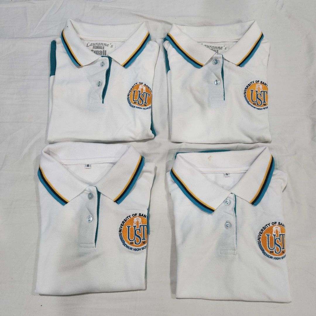 UST-SHS (UST Senior High School) Type B Uniform Female (Category: Tshirts & Polo Shirts ) located in Pasig City. Submitted by jfvel (Listing ID 1422781962, Image 1). Description: Pre-Loved UST Senior High School (SHS) Type B Uniform - Used a few times in 2023-2025 - 4 tops all in good condition with slight stains - Price negotiable when buying multiple items .