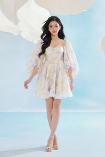 knee length dresses for ladies Dasha Satin Mini Dress White main image 1