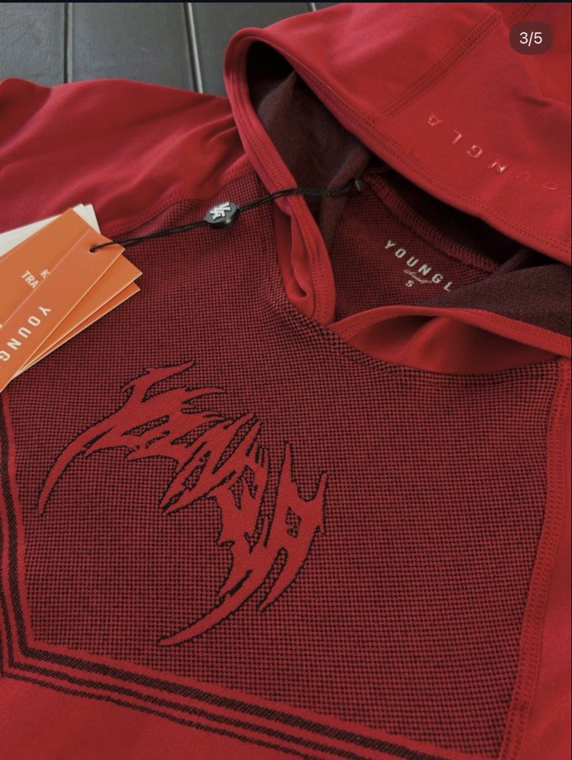 YoungLA Warrior Compression Hoodie (Category: Hoodies) located in Quezon City. Submitted by dellowe (Listing ID 1422717482, Image 2). Description: - YoungLA Warrior Compression hoodie - Brand New Sealed - Size: Small - Features a hood and long sleeves - YoungLA logo on hood and front - Unique sleeve pattern - Ideal for workouts or casual wear - Ready to ship or Meetup - Other colors available (Grey,Black, Deep Teal) 📩📩📩 📍QC.