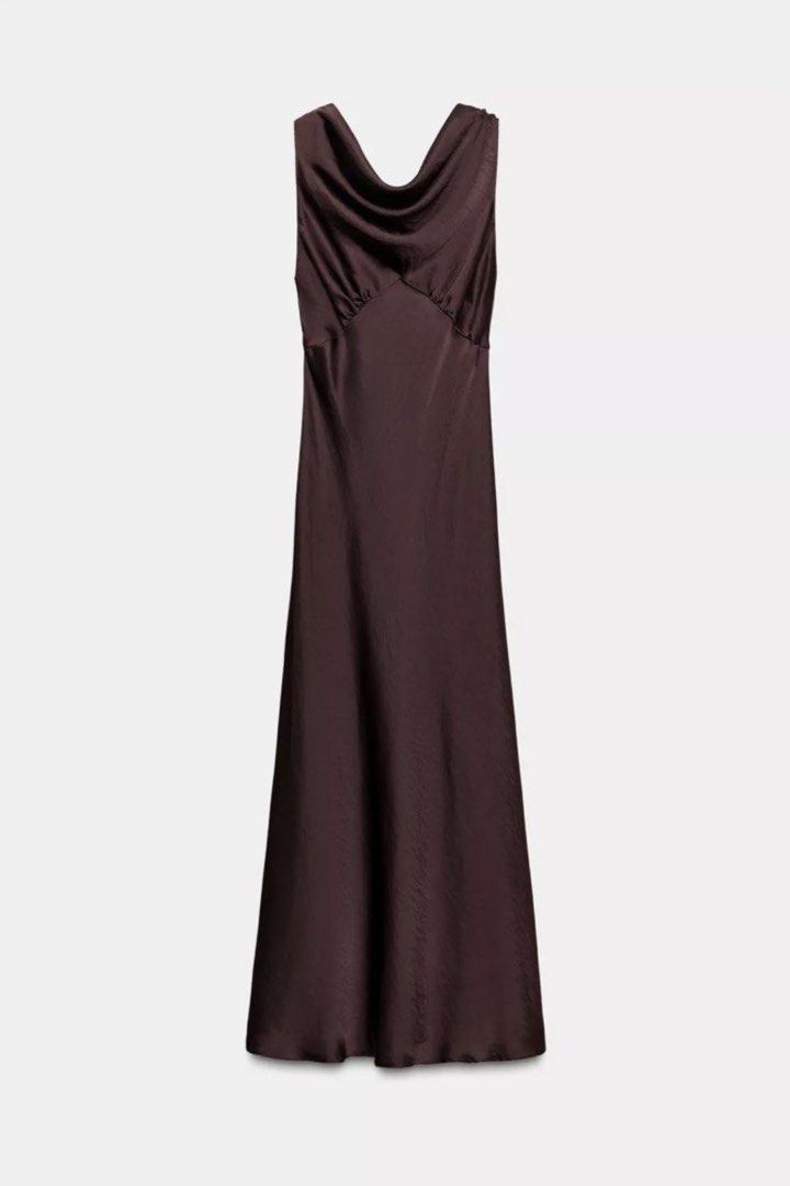Zara Woman Collection Satin Midi Dress (Category: Dresses) located in Caloocan City. Submitted by marga_27 (Listing ID 1422841277, Image 3). Description: - Used once - Original Price: PHP 4,595.