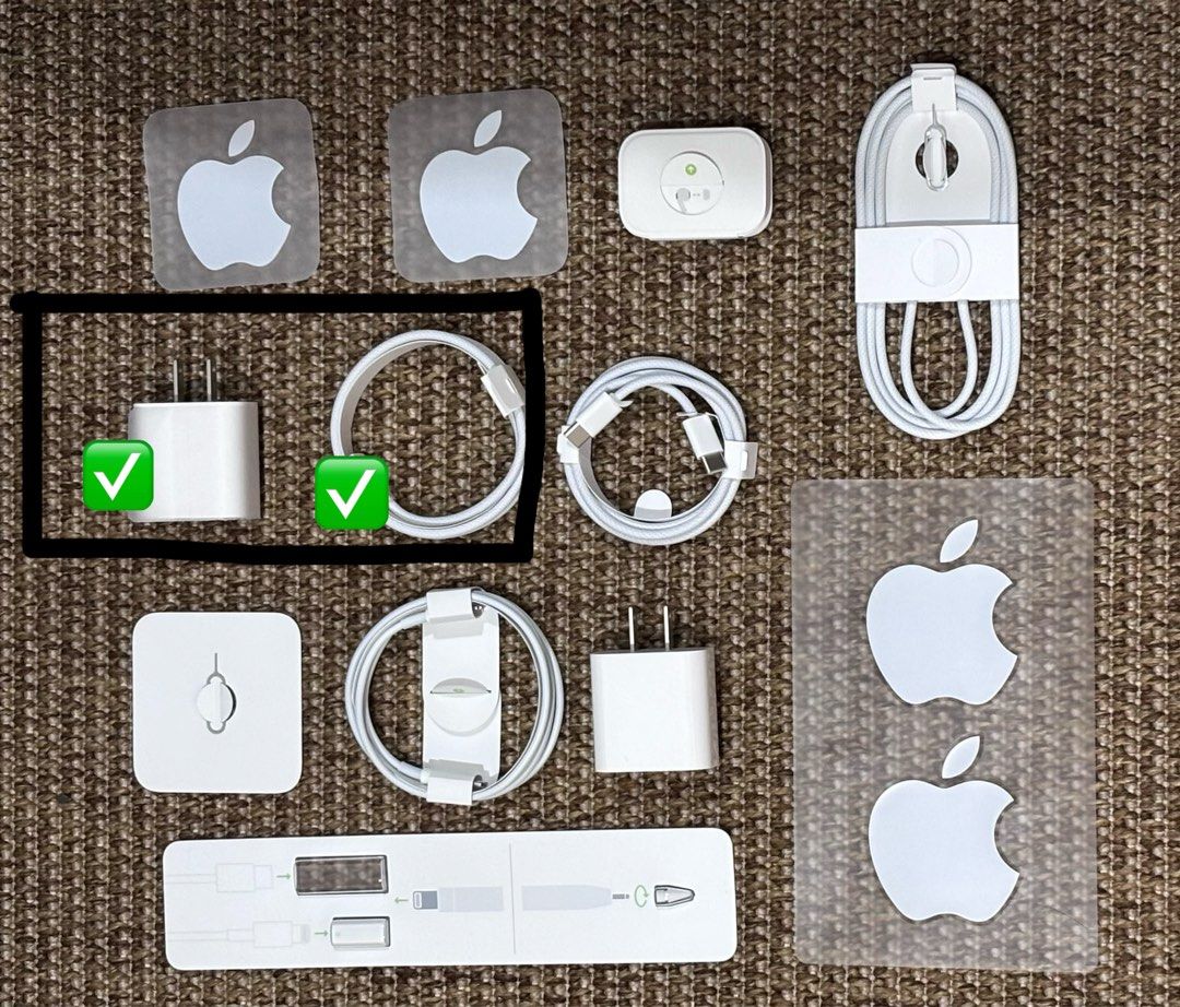 20W USB-C Power Cable and Adapter (Category: Chargers & Cables) located in Caloocan City. Submitted by stuff_shop (Listing ID 1422991858, Image 1). Description: - Extra from iPad Air - No box - Unused 20W USB - C Power Adapter - 890.00 USB C Charge Cable - 890.00 Bundle - 1,600.00.