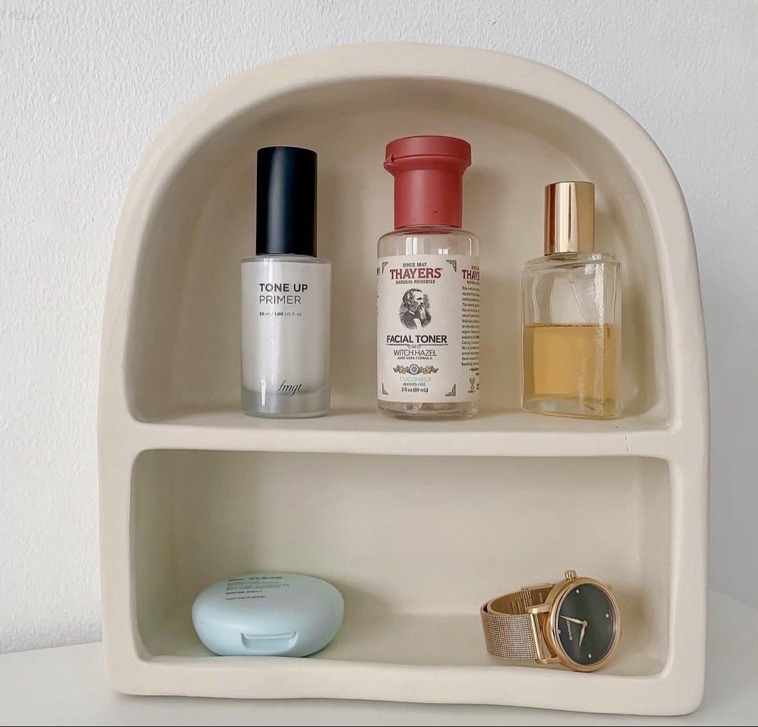Arch-Shaped Ceramic Shelf (Category: Shelves, Cabinets & Racks) located in Manila. Submitted by declutterkween14 (Listing ID 1422965345, Image 1). Description: - Stylish arch-shaped ceramic shelf - Features two levels - Ideal for cosmetics, accessories, and small decor .
