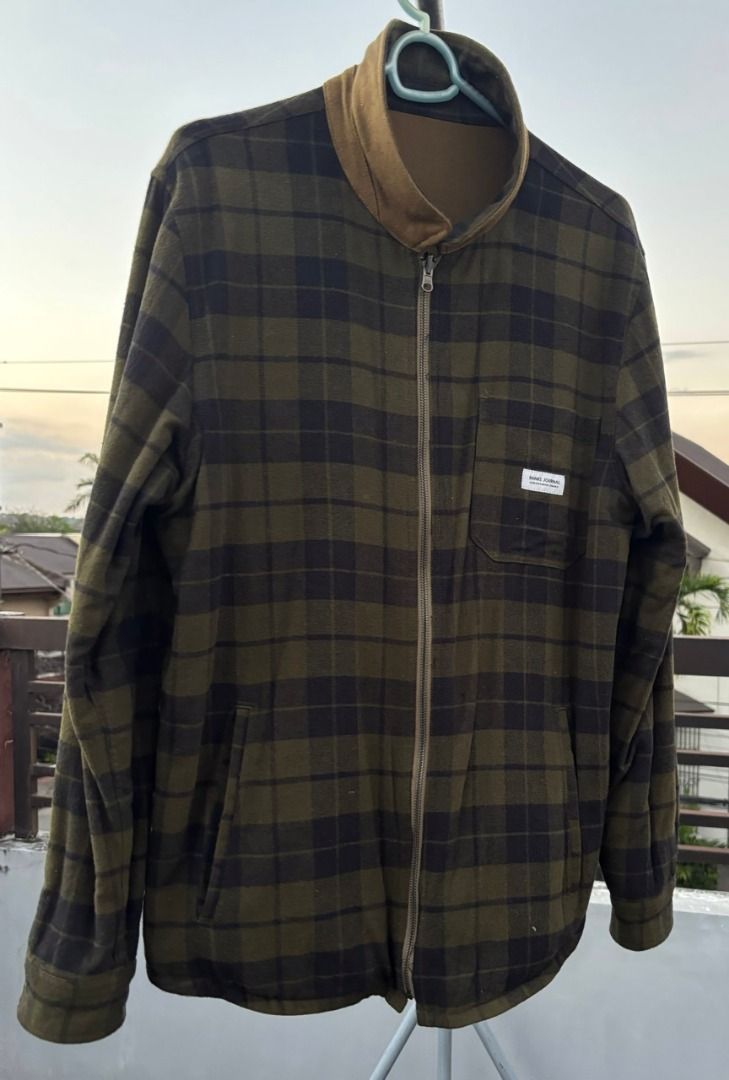 Banks Journal Reversible Plaid Lumber Jacket (Category: Coats, Jackets and Outerwear) located in Quezon City. Submitted by whenpigsflyy (Listing ID 1422979466, Image 3). Description: It's always good to have options. That's why this jacket has two. On one side, you have a wool-polyester blend; on the other, soft brushed cotton flannel. Both sides have chest and waist pockets for ample storage, and both look sharp. Whether you throw this on for a 