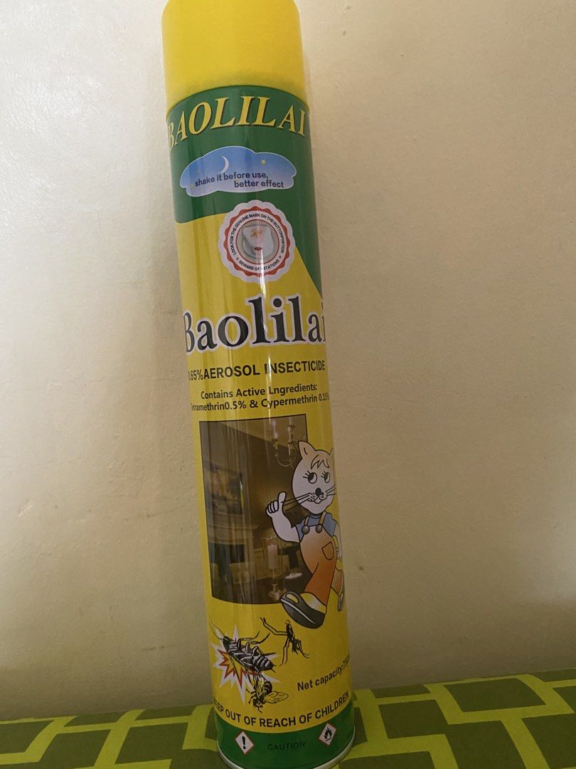 Baolilai insect spray 750ml (Category: Sanitizers & Disinfectants) located in Caloocan City. Submitted by brightdeer.83db1b (Listing ID 1422994961, Image 2). Description: 80 each Pick up/ Lalamove delivery .