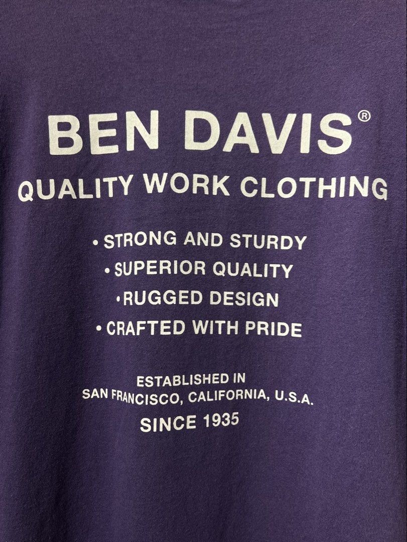 Ben Davis (Category: Tshirts & Polo Shirts) located in Seremban. Submitted by nazu_store (Listing ID 1423061045, Image 2). Description: Ben Davis Shirt Back-hit Design Pit: 20.5 Length: 27 Design back-hit very nice. Print no crack at all..
