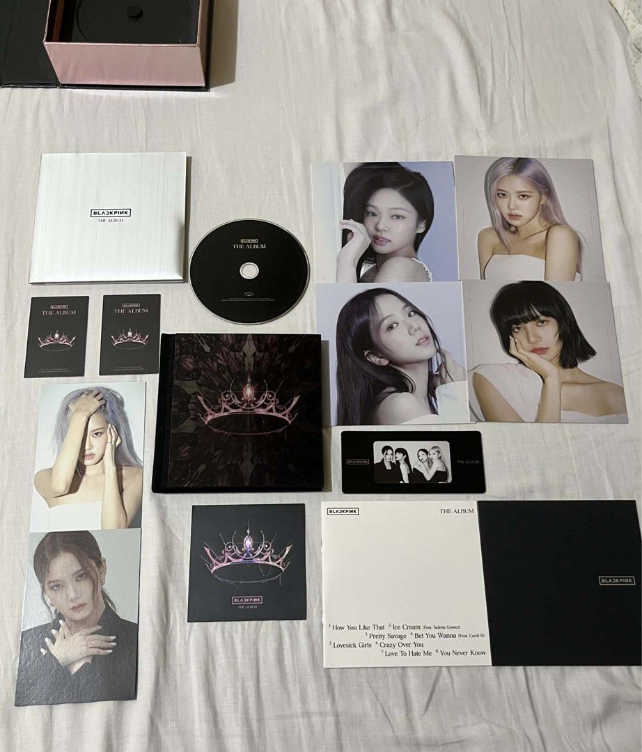 BLACKPINK - The Album (Category: CDs & DVDs) located in Cavite. Submitted by mayinyerg (Listing ID 1422990311, Image 1). Description: - BLACKPINK "The Album" set - Includes album box, CD, and photo cards - Features tracks: "How You Like That," "Ice Cream," "Lovesick Girls," and more - Complete with original inclusions - In original packaging -CD never been used -all items are very good in condition.