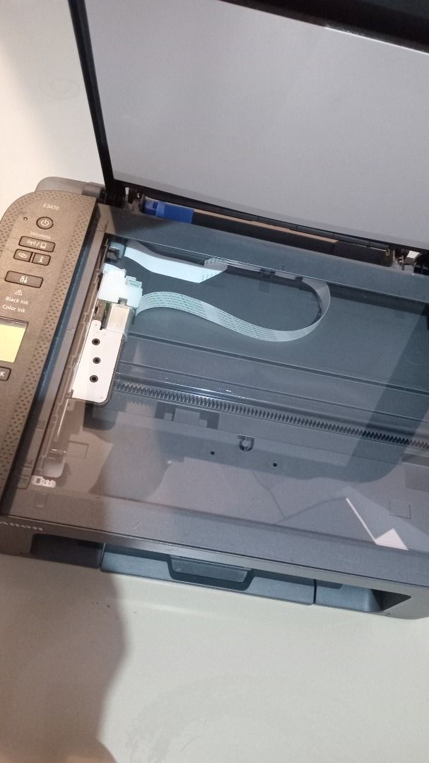 Canon PIXMA WIRELESS ALL IN ONE Printer (Category: Printers, Scanners & Copiers) located in Taguig. Submitted by almamejia86577 (Listing ID 1422904349, Image 2). Description: DEFECTIVE, NEEDS REPAIRING (PAPER JAMMED) RFS: No time to have it repaired AS-IS-WHERE-IS Defective Canon PIXMA E3470 Wireless All-In-One printer. This model is popular for home use and student projects because it is compact and features low-cost ink cartridges. - Prints and