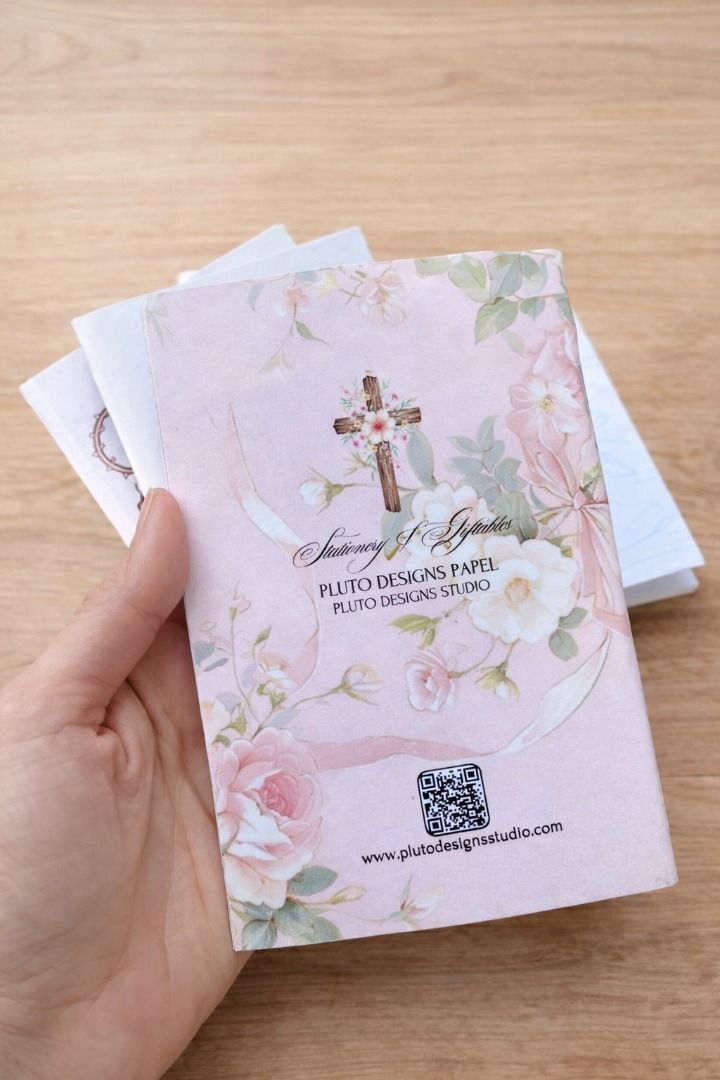 Christian faith 4-pc mini notebook with scripture Faith Journaling Notebooks (Category: Stationery & School Supplies) located in Bulacan. Submitted by hange_studio (Listing ID 1423025370, Image 3). Description: ✨ What’s Included Set of 4 mini notebooks (bundle only) 4 different Christian faith-based cover designs A6 size (portable & bag-friendly) Dotted pages for flexible journaling Made with high-quality materials Smooth writing paper for pens a