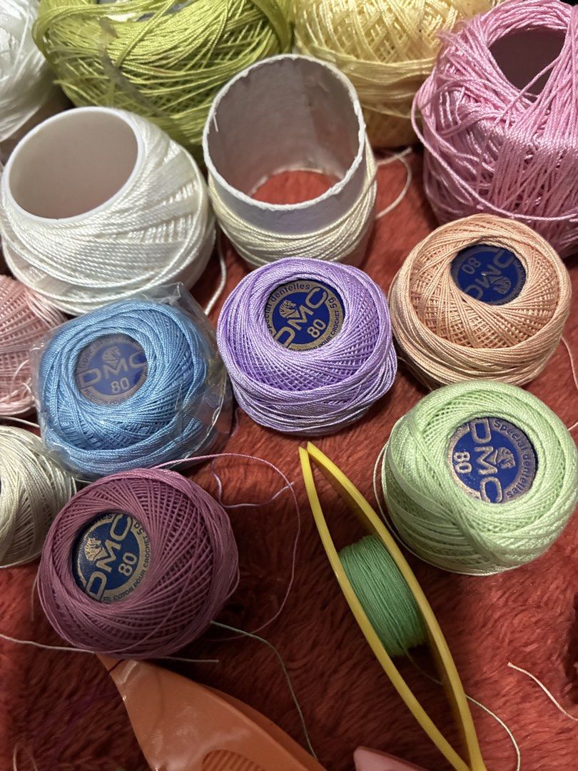 DMC Embroidery Thread / Microcrochet / Tatting lace (Category: Craft Supplies & Tools) located in Imus. Submitted by Celeste.shoppe (Listing ID 1422944837, Image 3). Description: - Assorted DMC embroidery thread in various colors - Includes 3 tatting shuttle - onti lang nabawas sa iba .