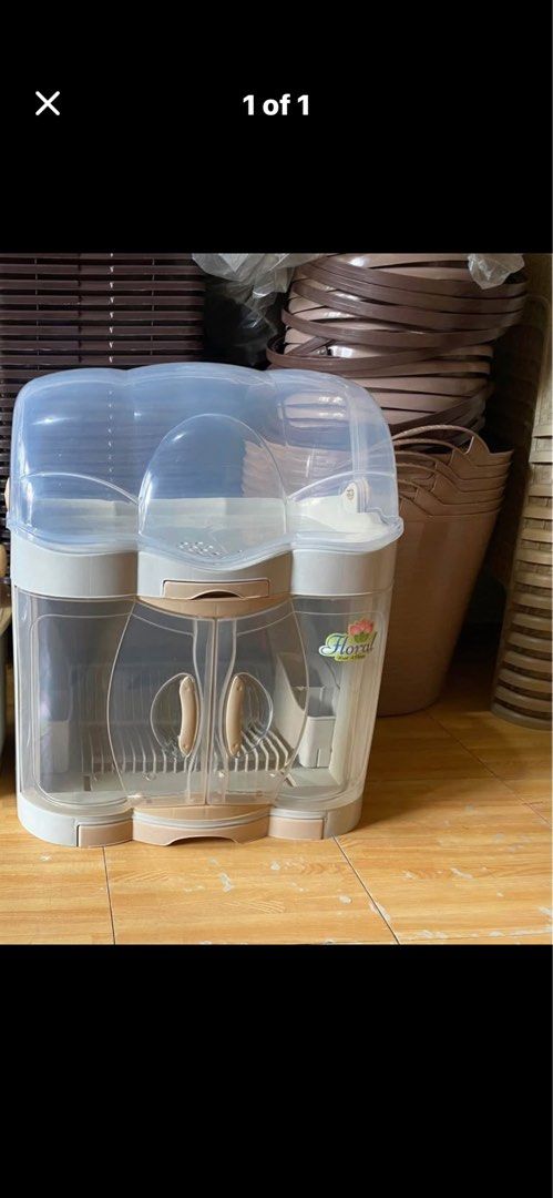 Floral Dish Rack with Cover (Category: Food Organization & Storage) located in Caloocan City. Submitted by brightdeer.83db1b (Listing ID 1422994730, Image 1). Description: Dish drainer 670 each Pick up/ Lalamove delivery .